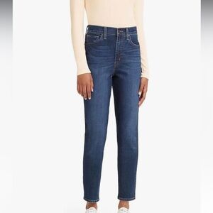 Levi's High Rise Mom High Waisted Dark Wash Ankle Jeans